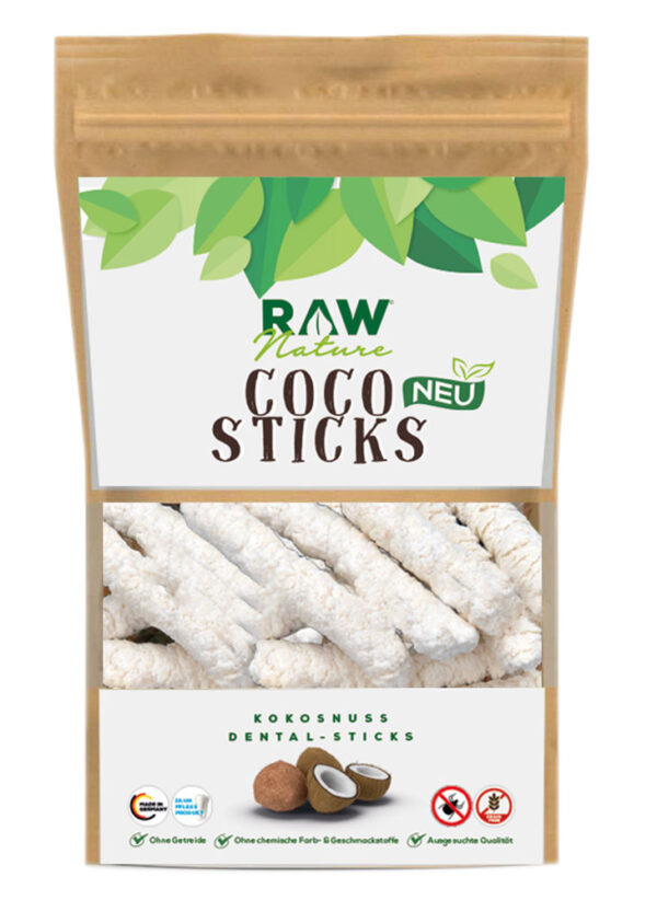 RAW Nature Hundesnack Kokos-Sticks 150g
