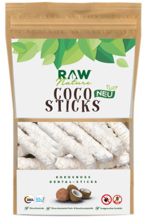 RAW Nature Hundesnack Kokos-Sticks 150g